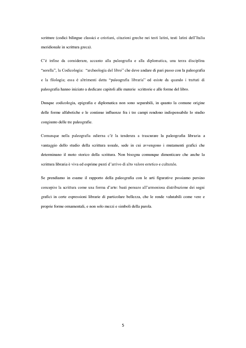 Anteprima della tesi: La paleografia greco-latina: materiali per uno studio sulla koine grafica greco-latina, dal I secolo a.C. all'VIII d.C. (dalle Chartae Latinae Antiquiores), Pagina 4