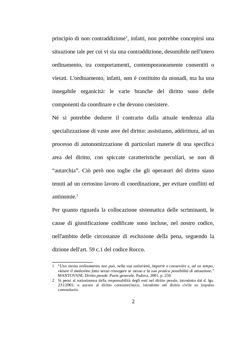 Anteprima della tesi: Le scriminanti atipiche nell'attività sportiva ed in quella medico-chirurgica, Pagina 3