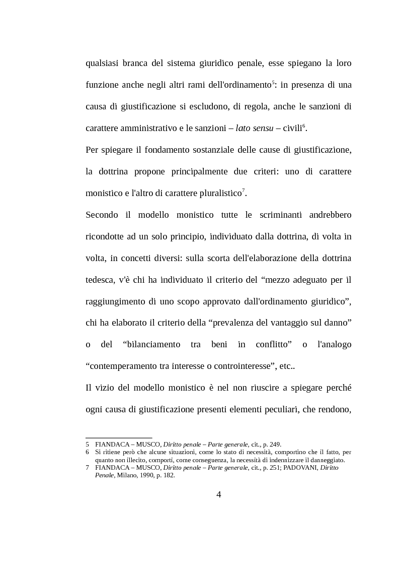 Anteprima della tesi: Le scriminanti atipiche nell'attività sportiva ed in quella medico-chirurgica, Pagina 5