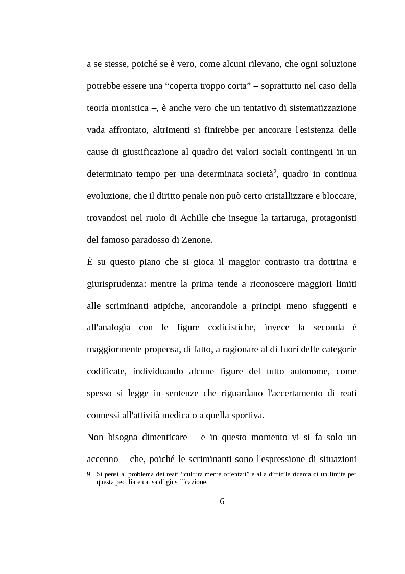 Anteprima della tesi: Le scriminanti atipiche nell'attività sportiva ed in quella medico-chirurgica, Pagina 7