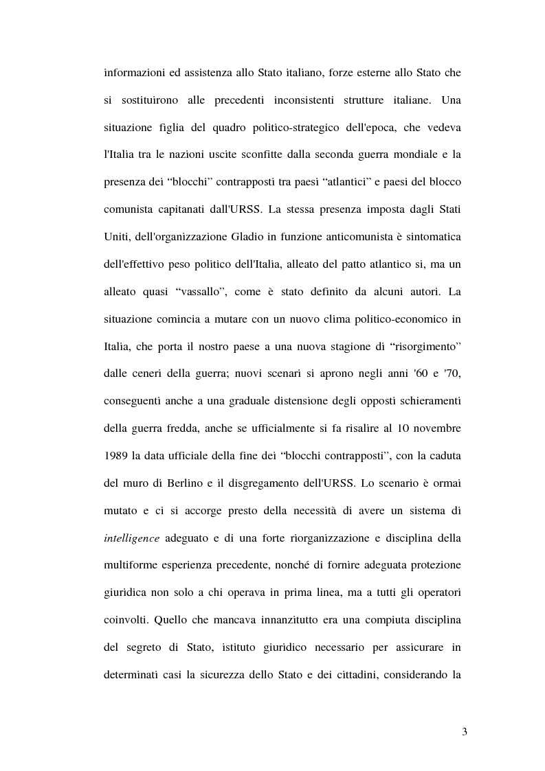 Anteprima della tesi: Segreto di Stato e indagini preliminari, Pagina 4