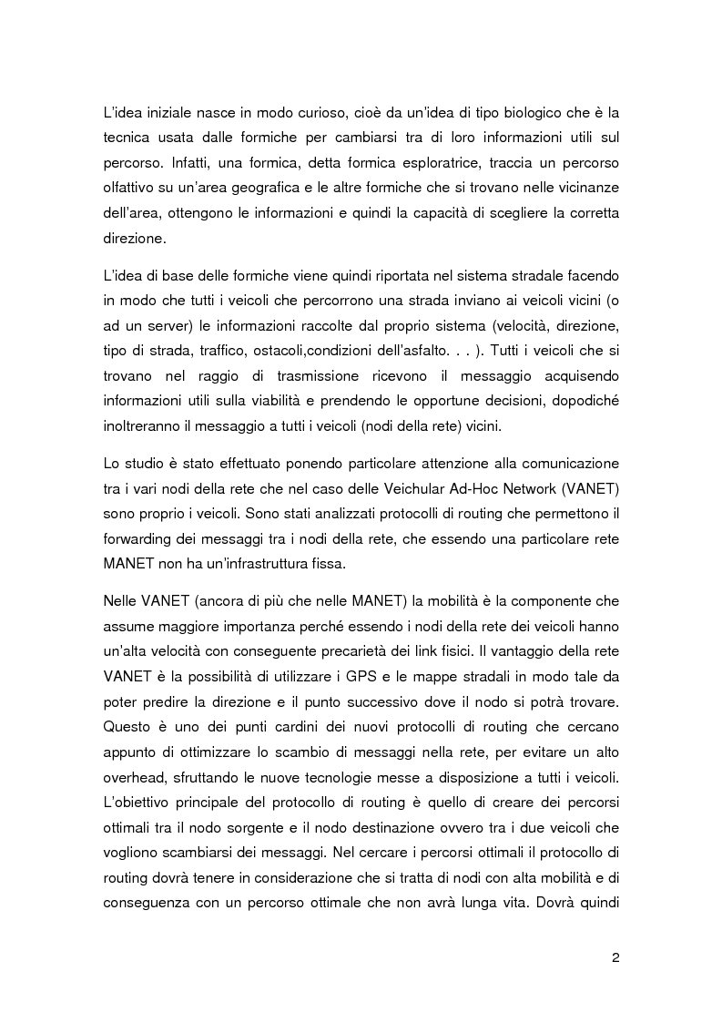 Anteprima della tesi: Studio e valutazione di performance delle reti VANET: Protocolli di Accesso al mezzo e di routing, Pagina 3