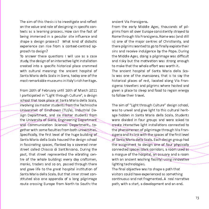 Anteprima della tesi: Photons of Culture - Getting inspired by history and space in the design of light interactive experiences, Pagina 5