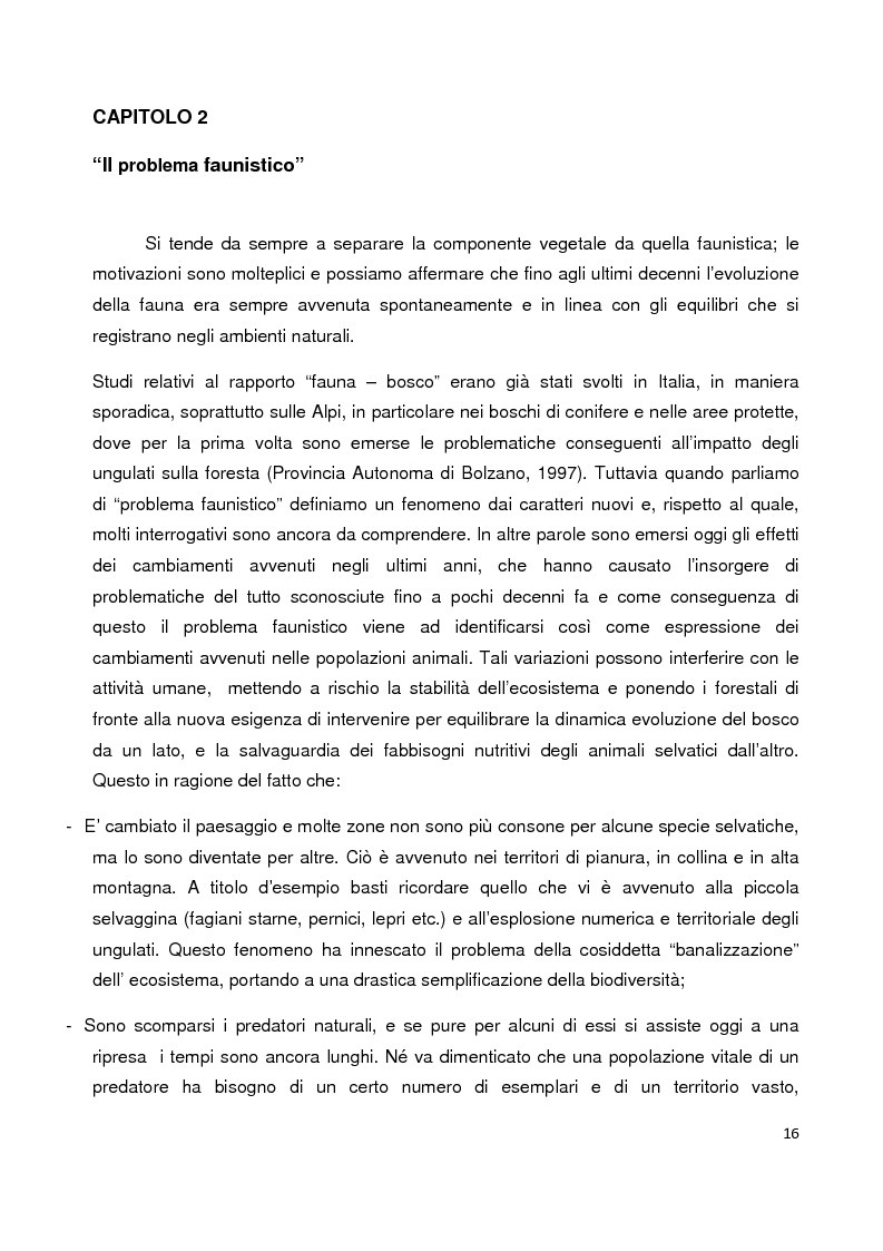Estratto dalla tesi: Impatto degli ungulati selvatici in boschi cedui dell’Alpe di Catenaia e considerazioni generali sul ruolo della fauna in ambiente appenninico