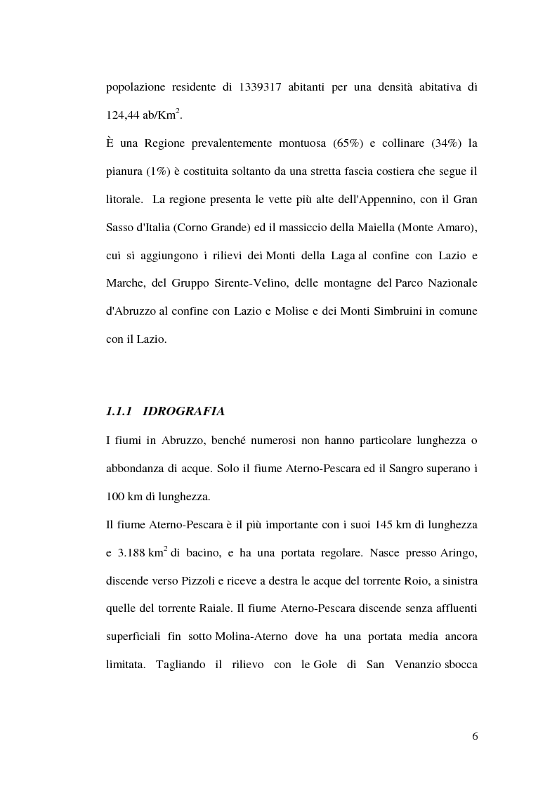 Anteprima della tesi: Analisi regionale dei deflussi di magra. Dipendenza del B.F.I. dalle caratteristiche idrologiche del bacino, Pagina 7