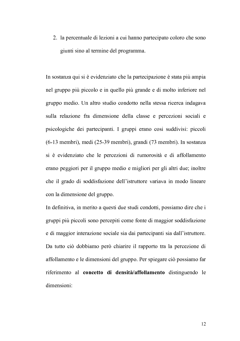 Anteprima della tesi: Dinamiche di Gruppo e Rapporto Giocatore - Allenatore, Pagina 8
