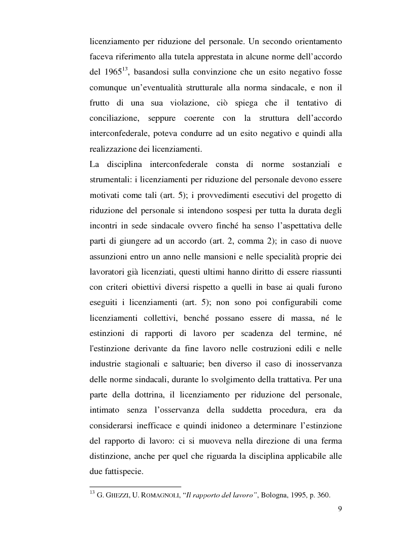 Anteprima della tesi: I licenziamenti collettivi, Pagina 10