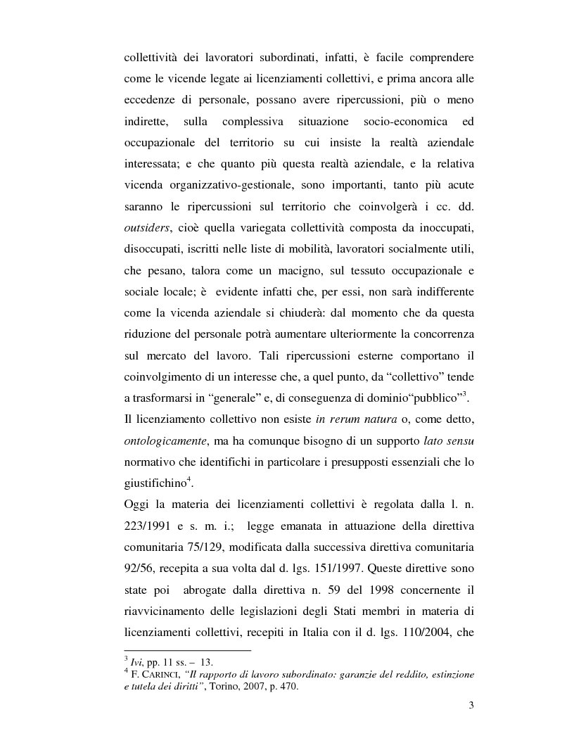 Anteprima della tesi: I licenziamenti collettivi, Pagina 4