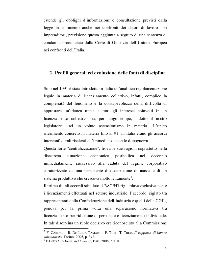 Anteprima della tesi: I licenziamenti collettivi, Pagina 5