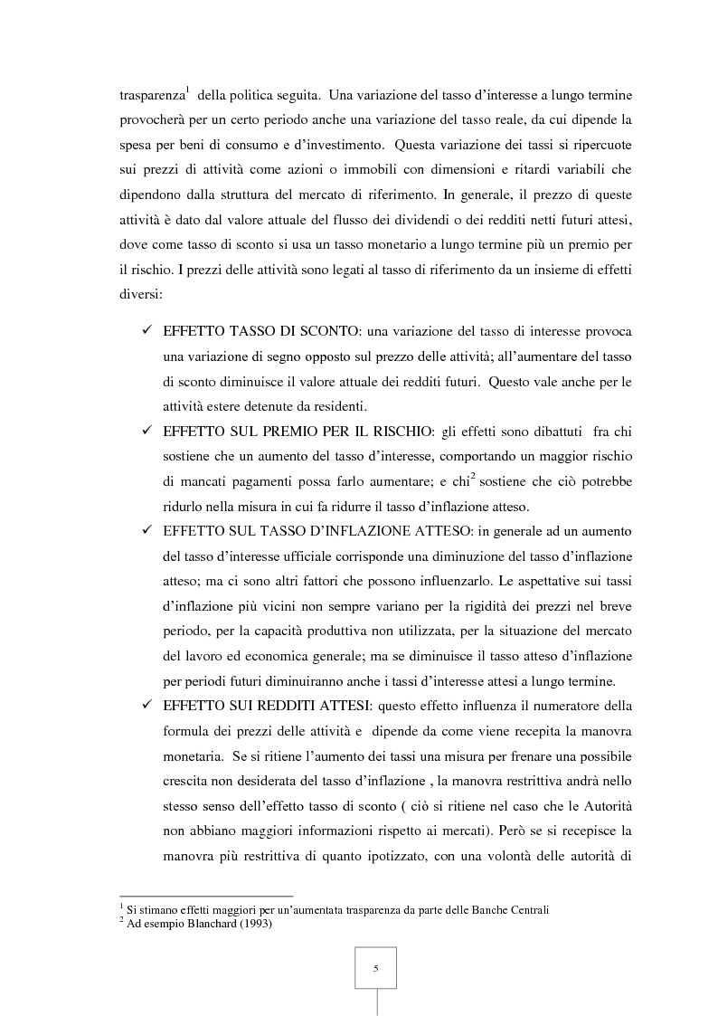 Anteprima della tesi: Politica monetaria, ricchezza immobiliare e attività economica, Pagina 4