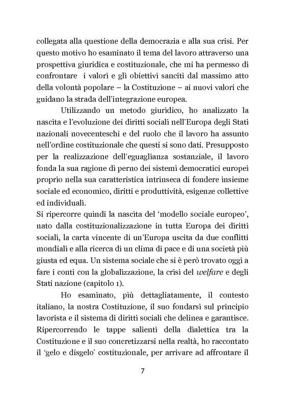 Anteprima della tesi: Il Costituzionalismo alla prova: il lavoro in Italia e in Unione Europea, Pagina 4