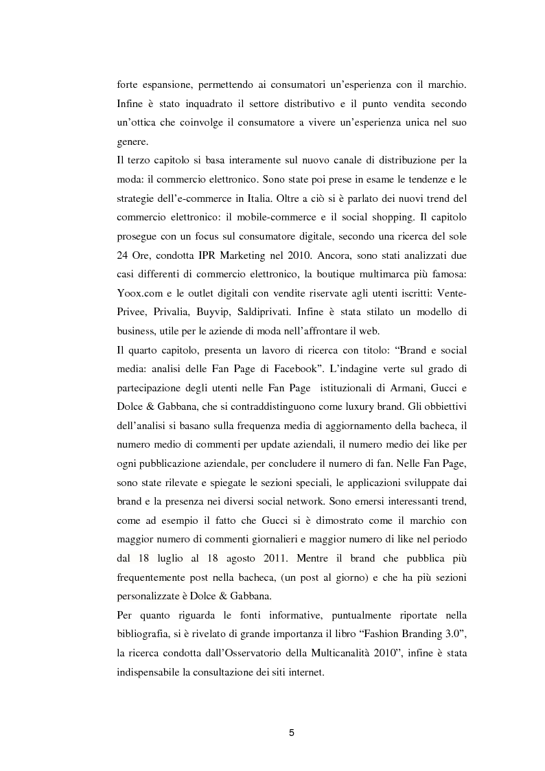 Anteprima della tesi: L’e-Commerce nel canale moda lusso: analisi dei brand italiani su Facebook, Pagina 4
