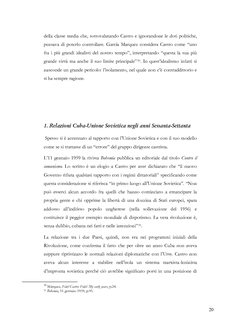 Anteprima della tesi: Cuba: Dall’URSS al dopo Fidel, Pagina 18