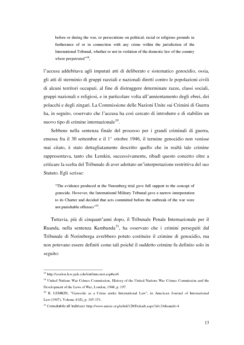 Anteprima della tesi: La responsabilità internazionale degli stati per atti di genocidio, Pagina 8
