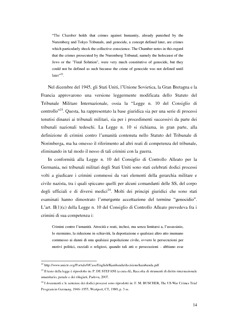 Anteprima della tesi: La responsabilità internazionale degli stati per atti di genocidio, Pagina 9