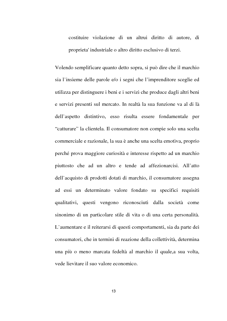 Anteprima della tesi: Il marchio di origine: la tutela del made in Italy nel settore agro-alimentare, Pagina 10