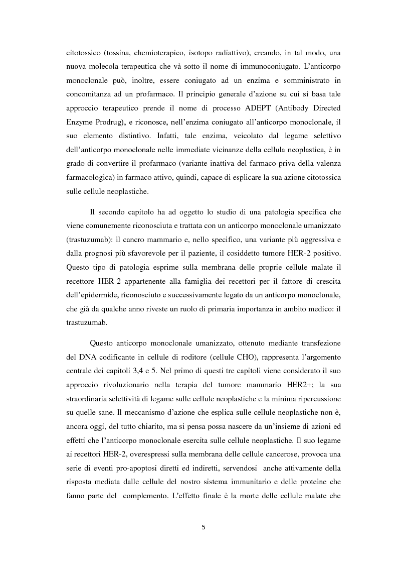 Anteprima della tesi: Applicazioni di terapia mirata: Trastuzumab e terapia anticancro, Pagina 4