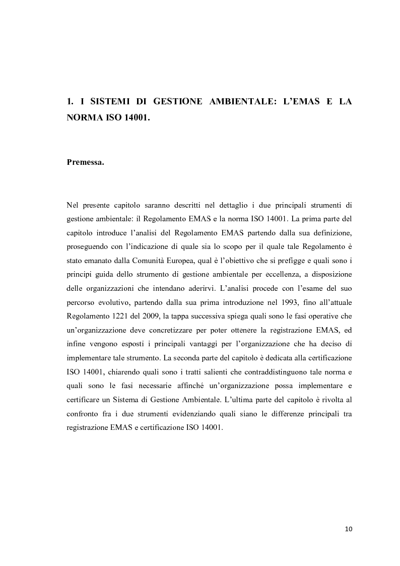 Anteprima della tesi: Il Regolamento EMAS e la valutazione degli aspetti ambientali relativa all'impianto PKS della Centrale E.ON di Fiume Santo, Pagina 5