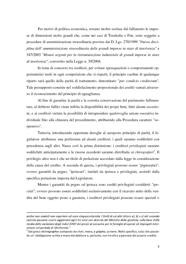 Anteprima della tesi: Il piano di riparto nel fallimento., Pagina 4