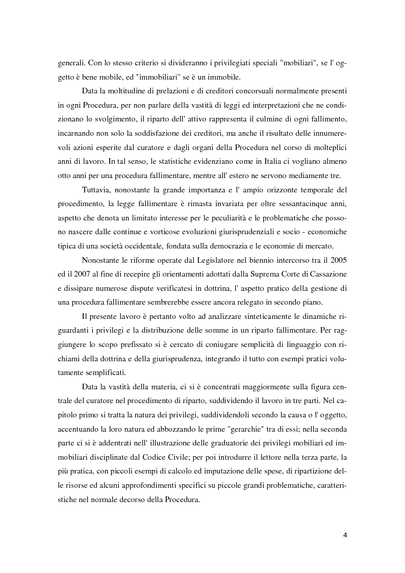 Anteprima della tesi: Il piano di riparto nel fallimento., Pagina 5