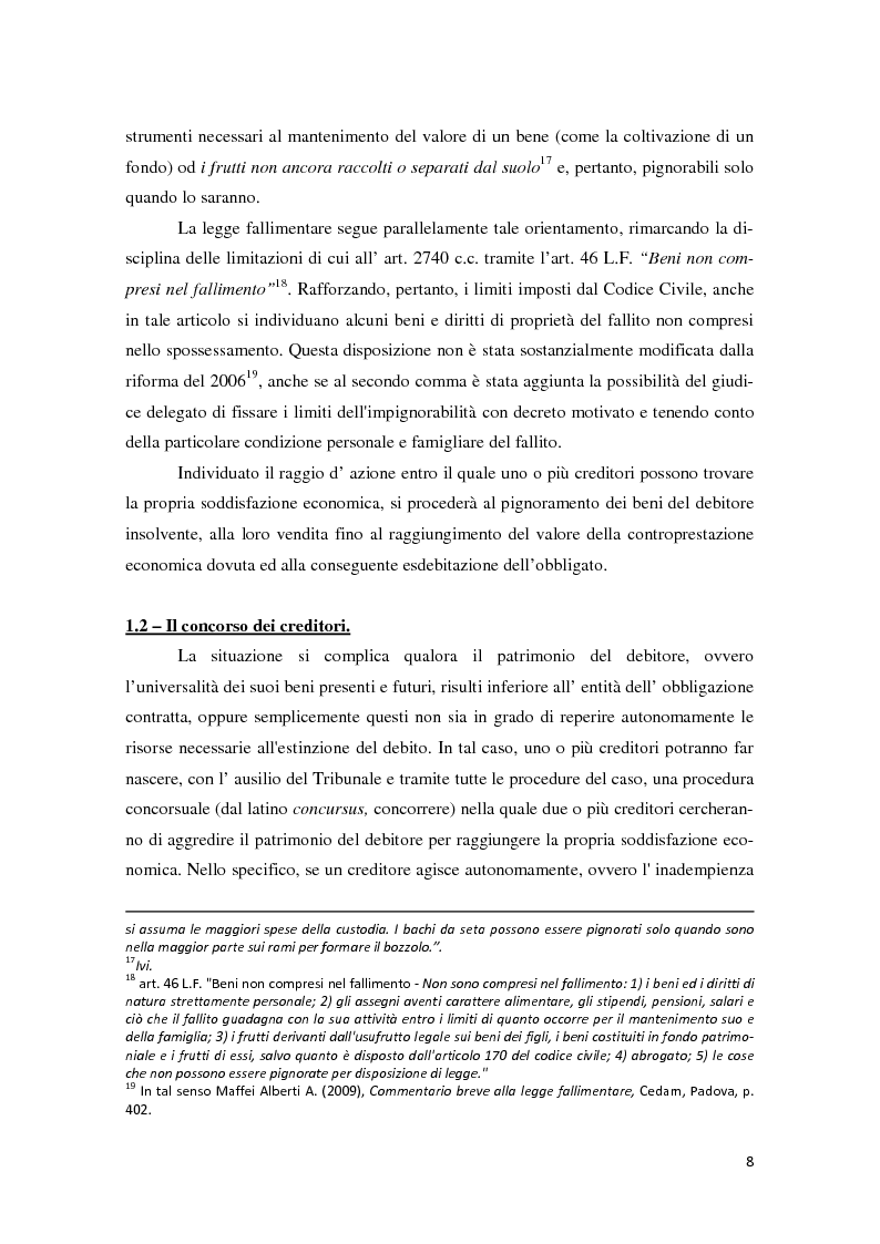 Anteprima della tesi: Il piano di riparto nel fallimento., Pagina 9