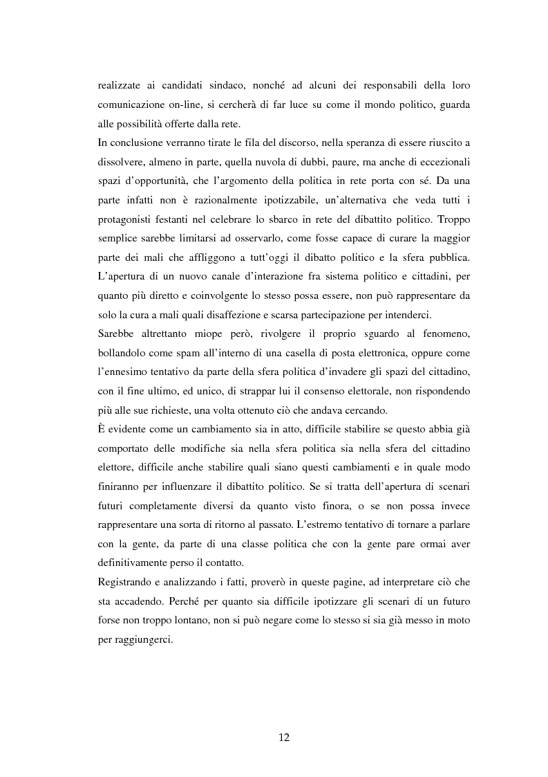 Anteprima della tesi: La Comunicazione Politica in Rete - Campagne elettorali al tempo dei Social Network, Pagina 8