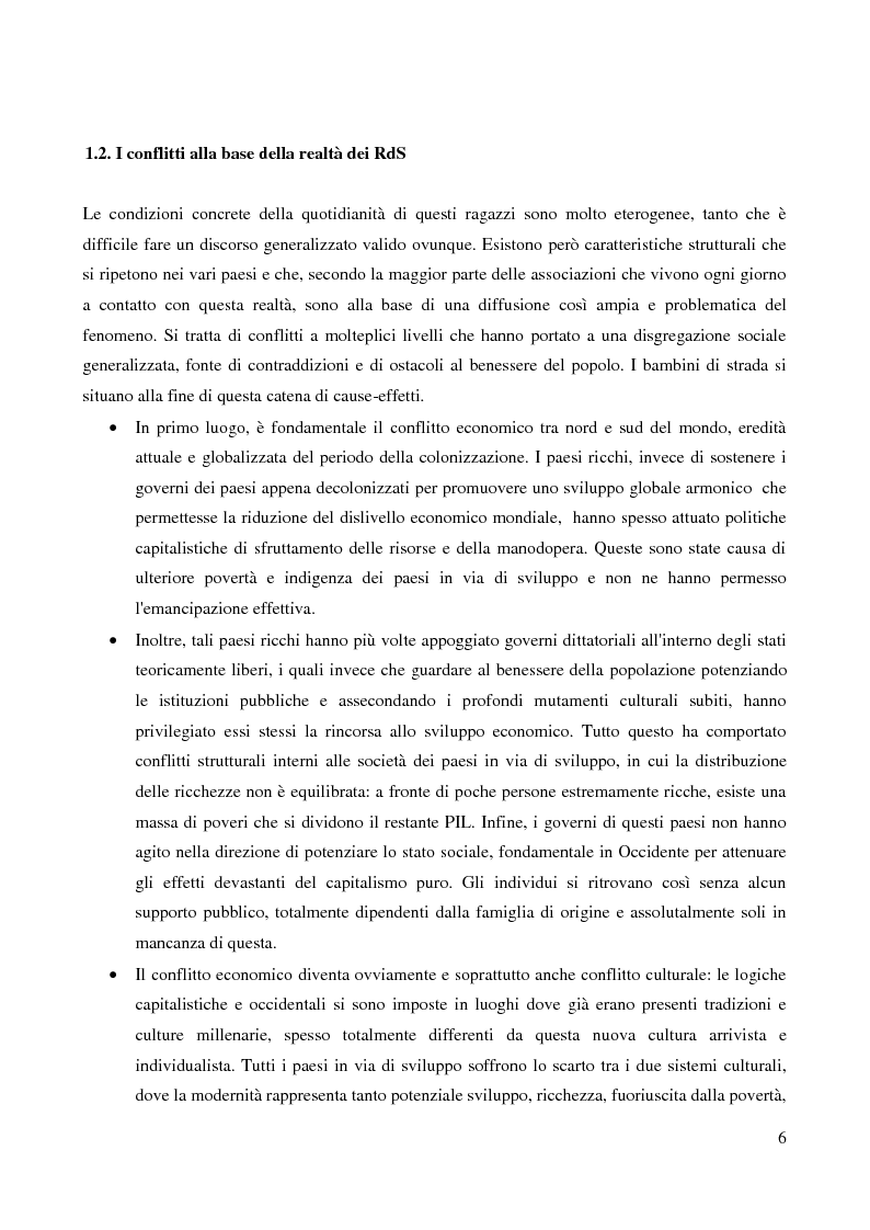 Anteprima della tesi: L'esperienza vissuta e i ragazzi di strada del Camerun. Uno scambio di metodi pedagogici con gli educatori di Garoua, Pagina 5