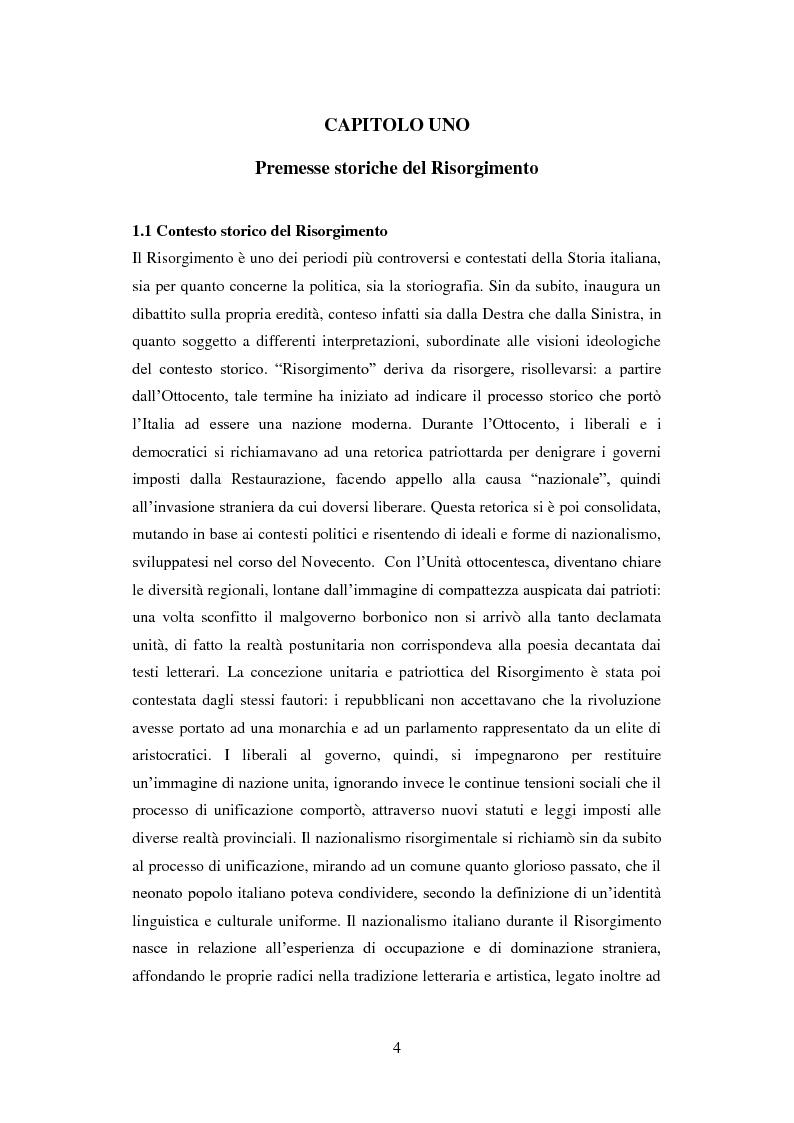 Anteprima della tesi: La rappresentazione cinematografica del Risorgimento nella storia d'Italia: 1905-2010, Pagina 5