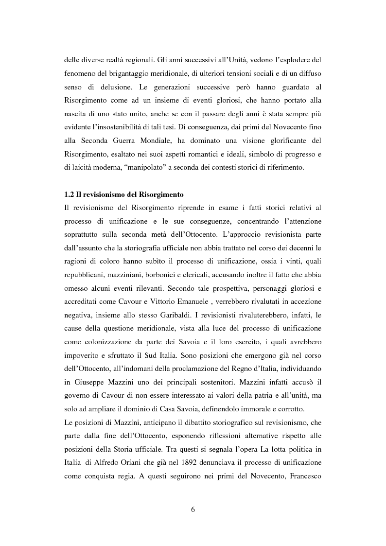 Anteprima della tesi: La rappresentazione cinematografica del Risorgimento nella storia d'Italia: 1905-2010, Pagina 7
