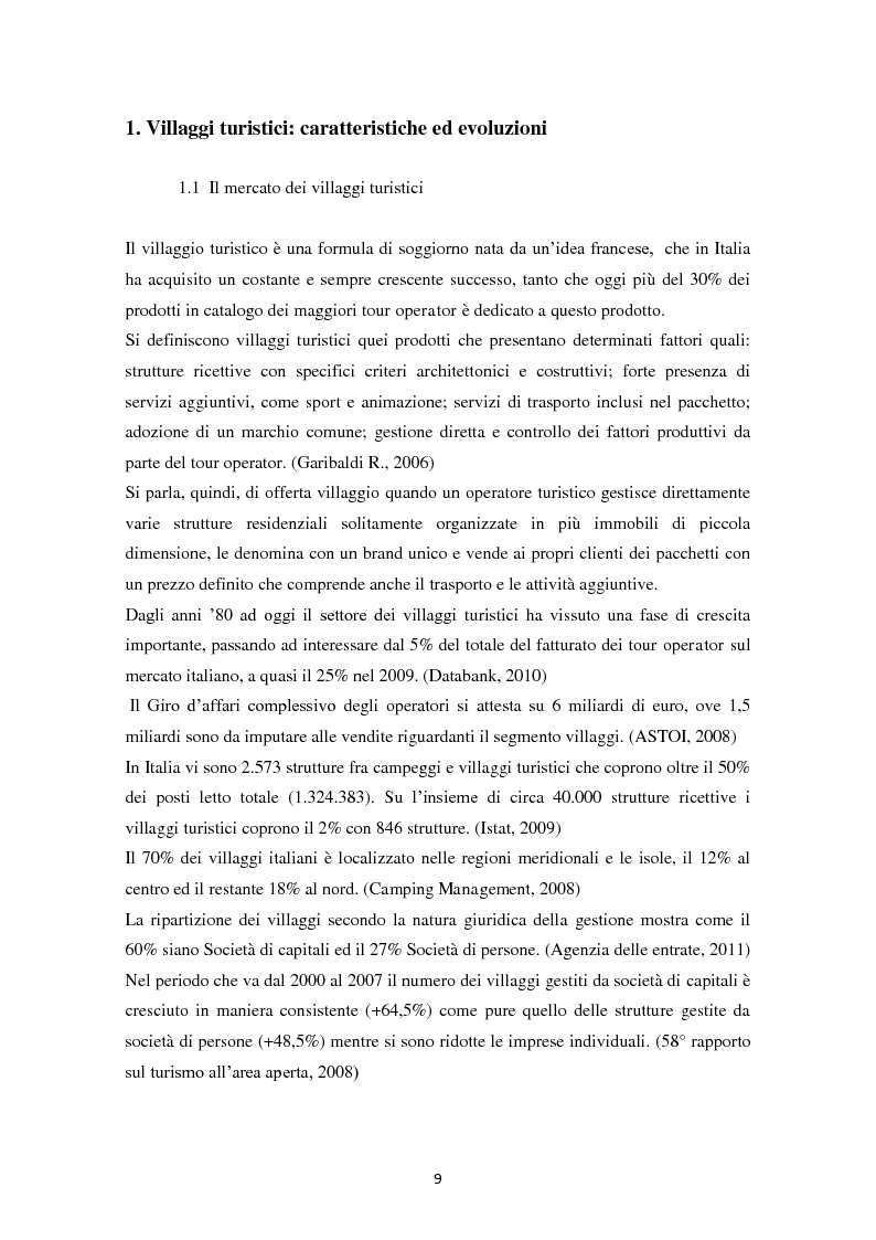 Anteprima della tesi: Il budget nella ristorazione dei villaggi turistici, Pagina 4