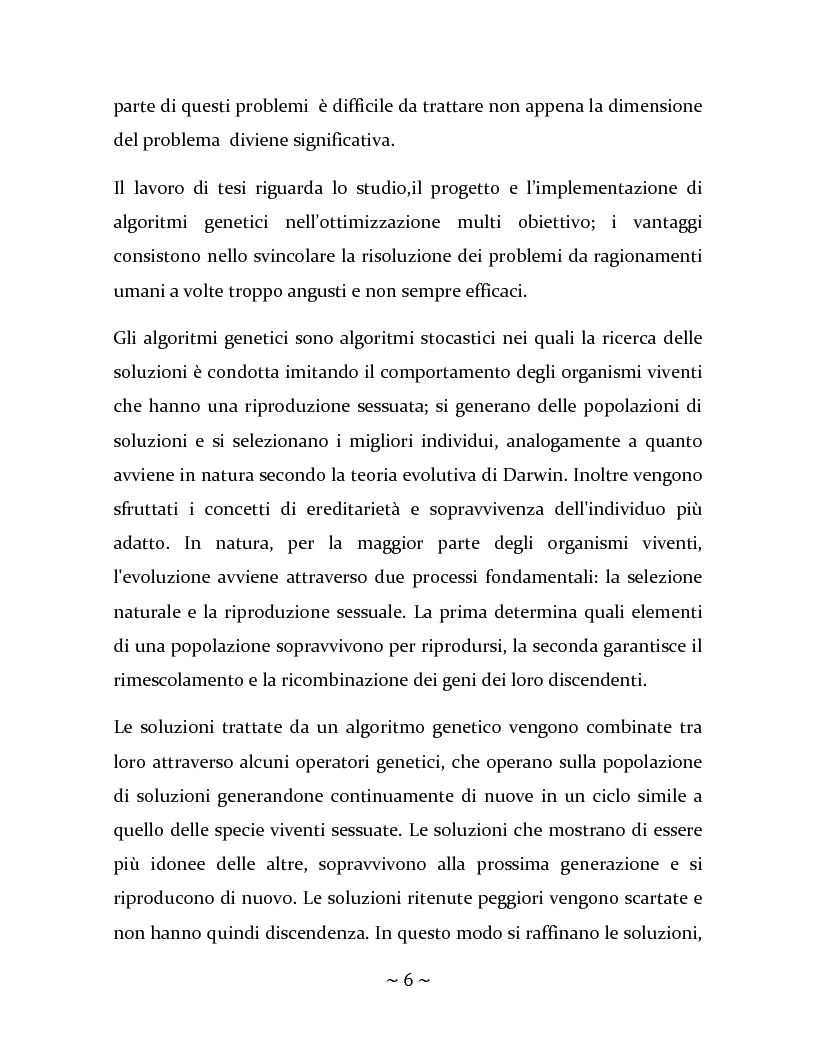 Anteprima della tesi: Gli algoritmi genetici nell’ottimizzazione multiobiettivo, Pagina 5