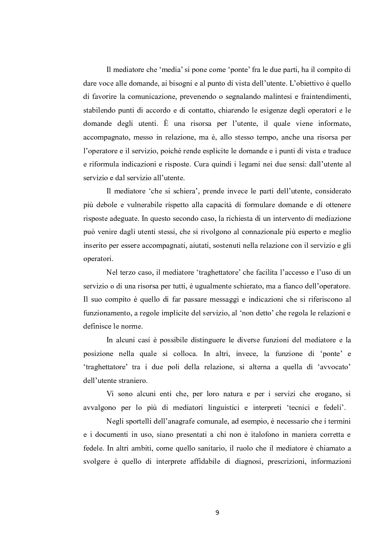 Anteprima della tesi: La mediazione linguistico-culturale nella gestione dei conflitti penali e della giustizia., Pagina 7