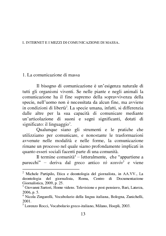 Anteprima della tesi: Il ruolo di Internet nella comunicazione politica. Il caso di Mf-Dow Jones News, Pagina 11
