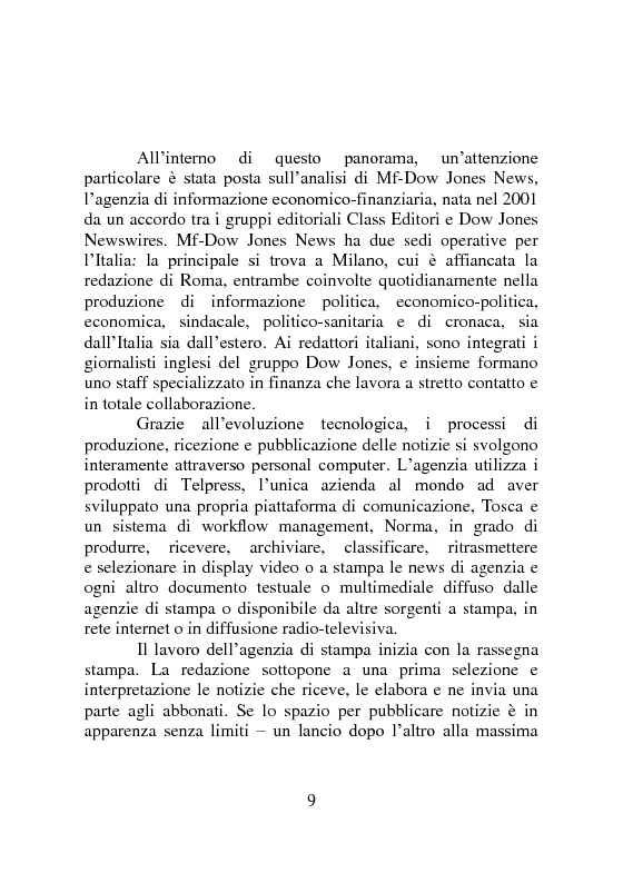 Anteprima della tesi: Il ruolo di Internet nella comunicazione politica. Il caso di Mf-Dow Jones News, Pagina 8