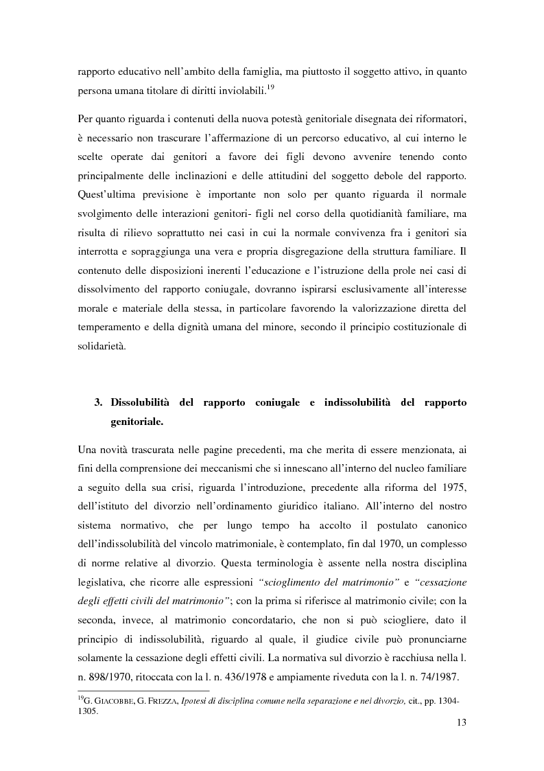 Anteprima della tesi: L'affidamento condiviso dei figli nella famiglia in crisi, Pagina 14