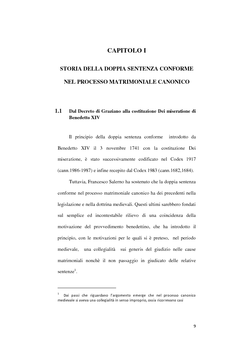 Anteprima della tesi: Il principio della doppia sentenza conforme nel processo matrimoniale canonico, Pagina 10