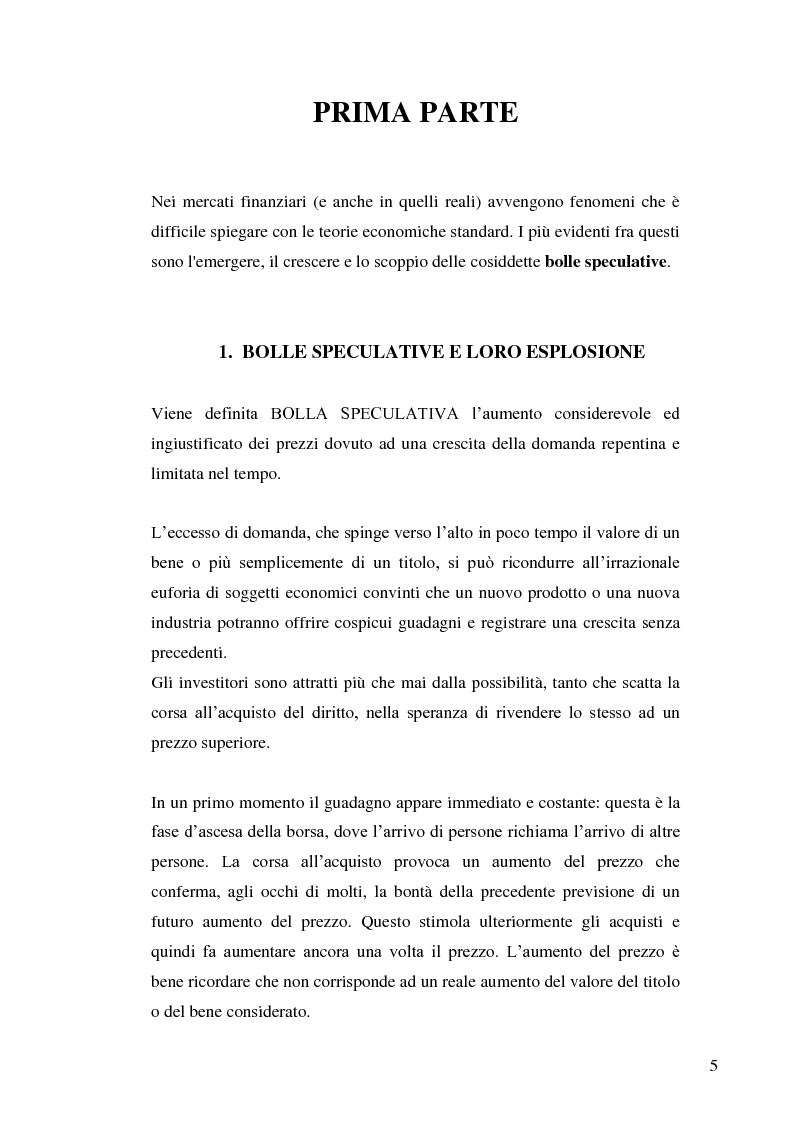 Anteprima della tesi: Fatti stilizzati dei mercati finanziari in modelli con agenti eterogenei, Pagina 4