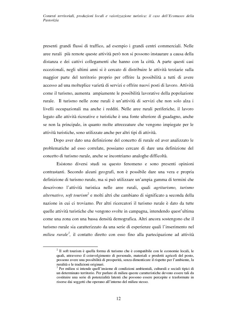 Anteprima della tesi: Contesti territoriali, produzioni locali e valorizzazione turistica: il caso dell’Ecomuseo della Pastorizia, Pagina 10