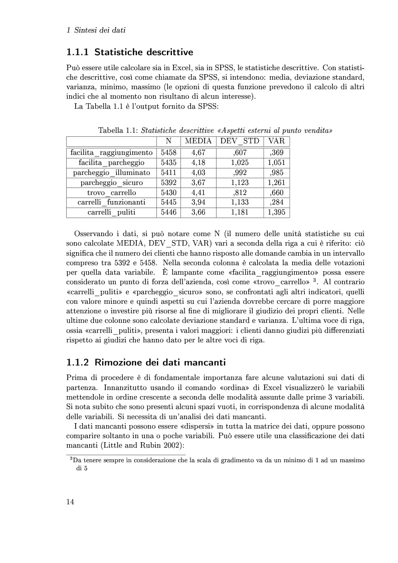 Anteprima della tesi: Modelli statistici per la valutazione della Customer Satisfaction nella Grande Distribuzione, Pagina 11