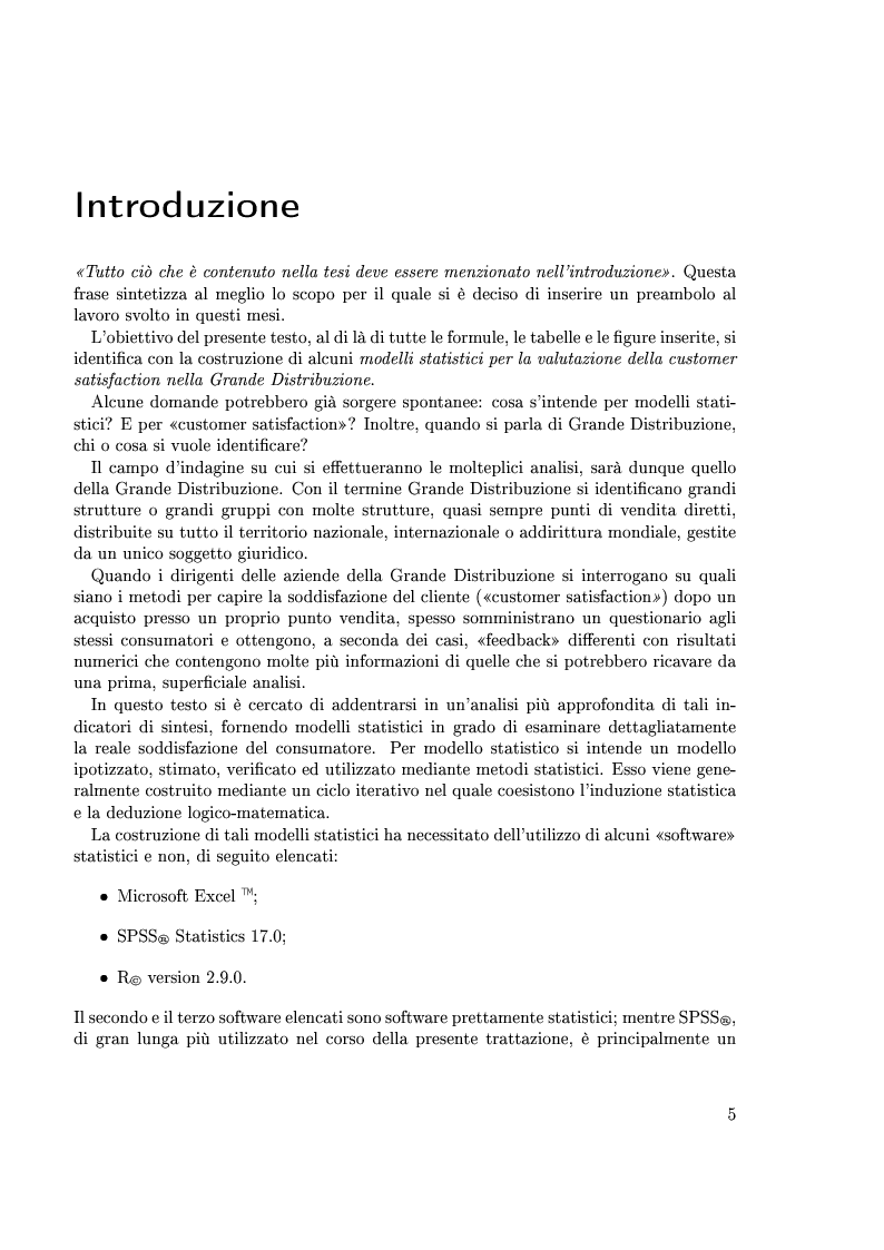 Anteprima della tesi: Modelli statistici per la valutazione della Customer Satisfaction nella Grande Distribuzione, Pagina 2