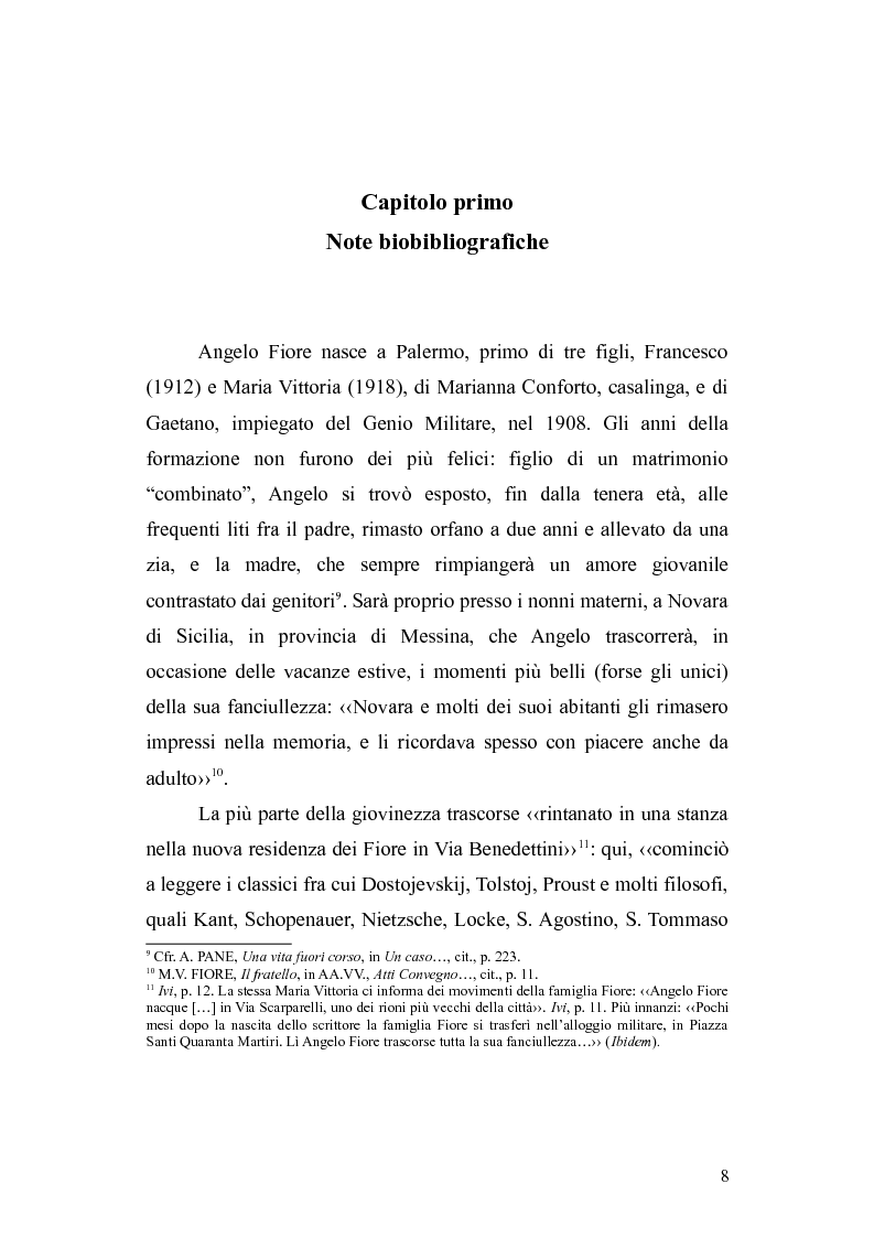 Anteprima della tesi: Falliti e fallimenti metafisici nella narrativa di Angelo Fiore, Pagina 7