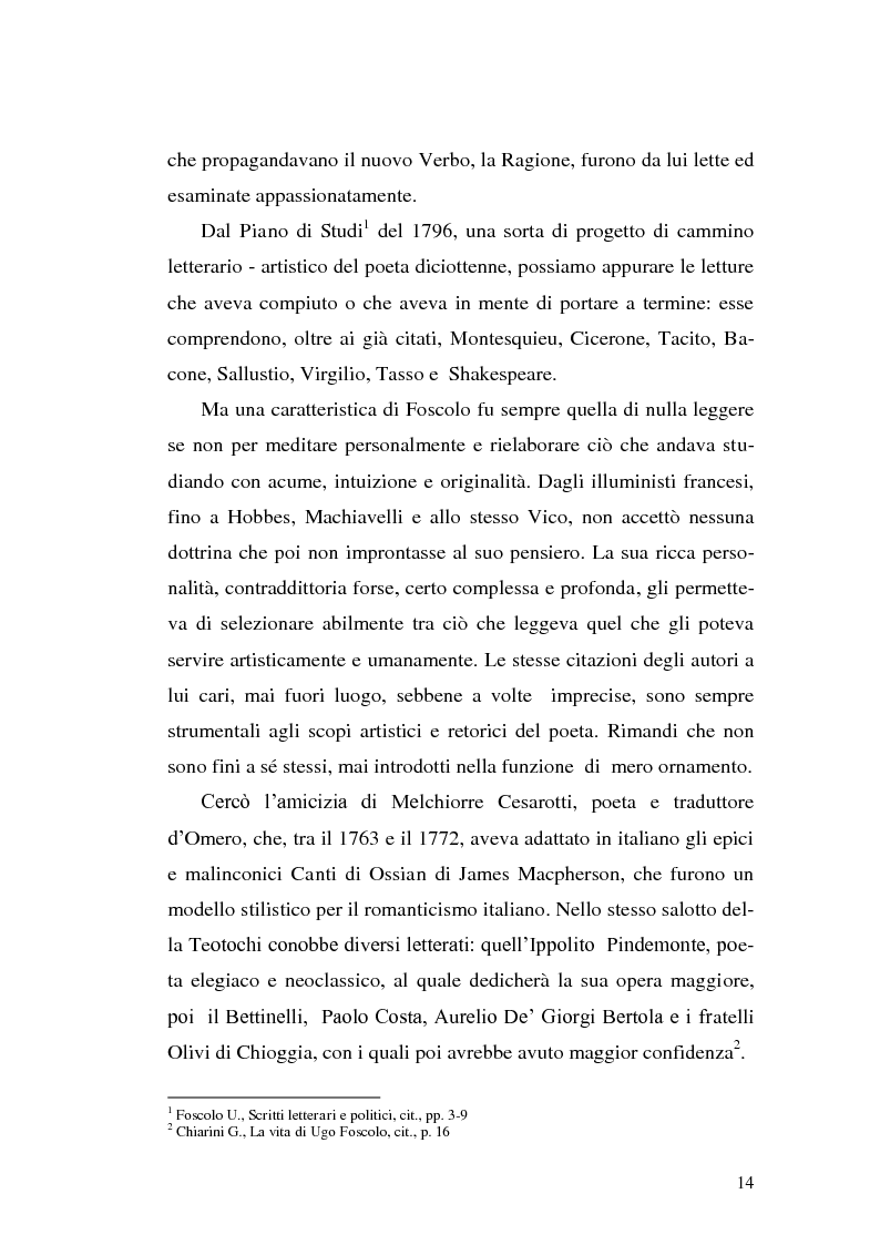 Anteprima della tesi: L'influenza di Giambattista Vico sul ''liber'uomo'' Ugo Foscolo, Pagina 11
