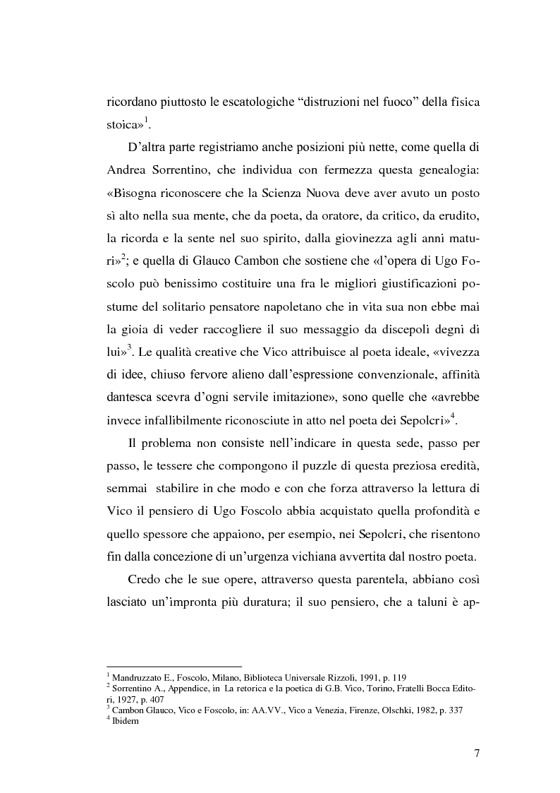 Anteprima della tesi: L'influenza di Giambattista Vico sul ''liber'uomo'' Ugo Foscolo, Pagina 4
