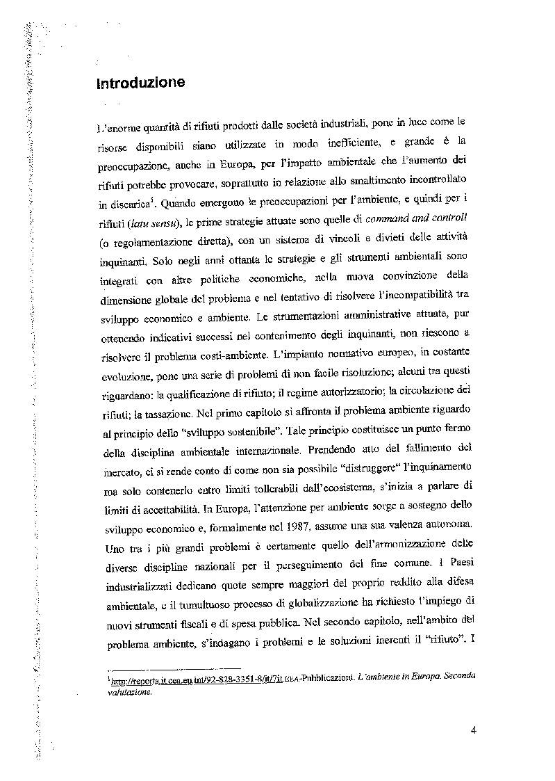 Anteprima della tesi: Principi generali della disciplina dei rifiuti, Pagina 2