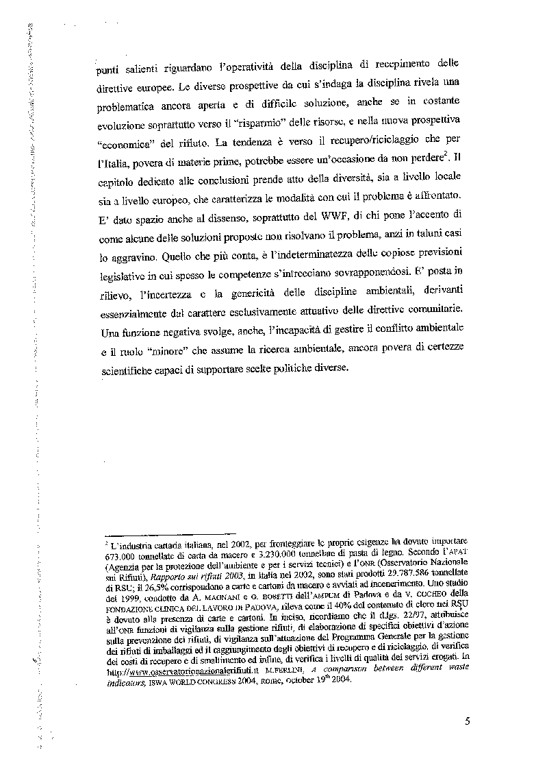 Anteprima della tesi: Principi generali della disciplina dei rifiuti, Pagina 3