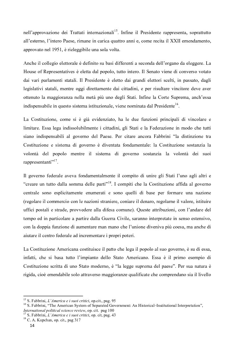 Anteprima della tesi: Il Federalismo Americano e l’esperienza dell’integrazione Europea. Due esperimenti a confronto, Pagina 7