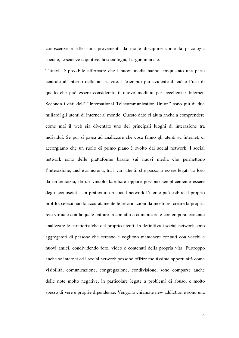 Anteprima della tesi: I social network e l'amico dipendenza, Pagina 3