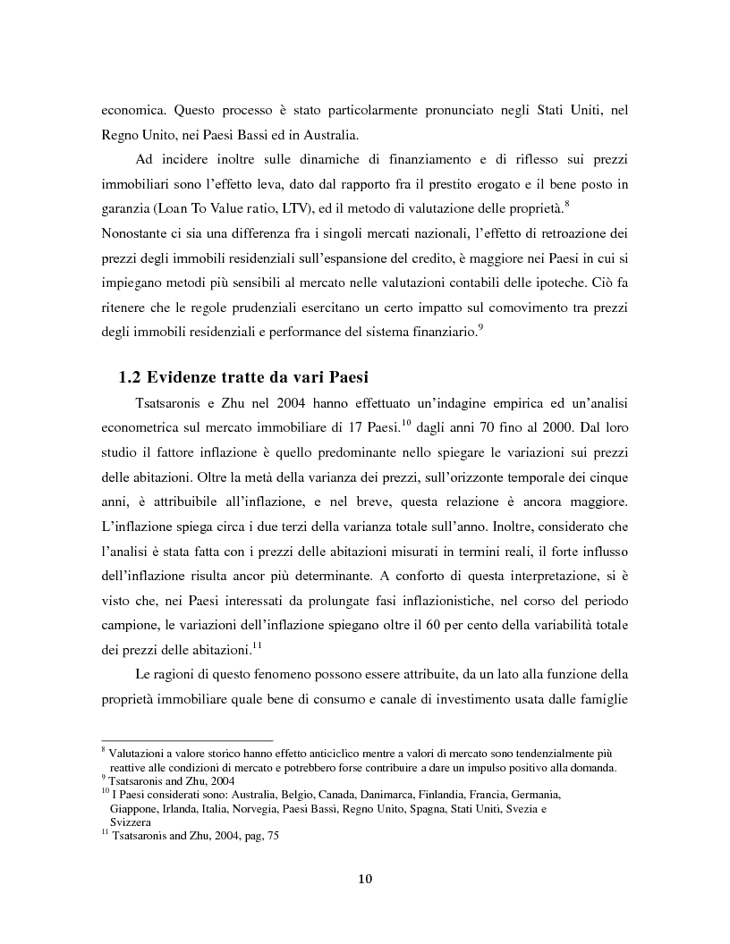 Estratto dalla tesi: Il mercato immobiliare italiano: evidenze empiriche ed effetti sulla ricchezza delle famiglie