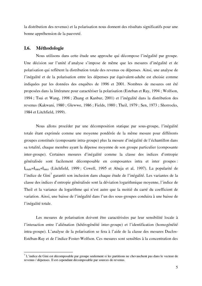 Anteprima della tesi: Inégalité et polarisation au Cameroun pendant et après les programmes d'ajustement structurel, Pagina 8