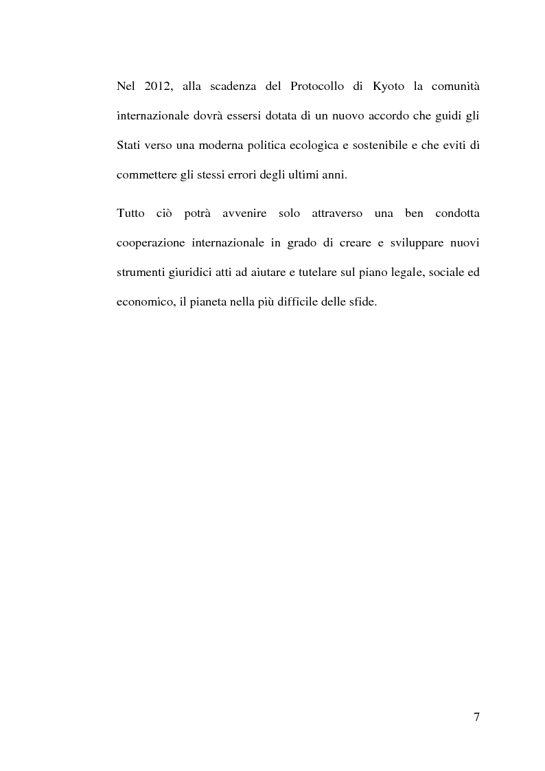 Anteprima della tesi: Tutela internazionale dell'ambiente e mercato dei biocarburanti, Pagina 6